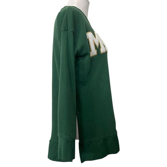 Royce Brand Merry Boucle Womens Sweatshirt Green Christmas Holiday Festive Sz M - Picture 7 of 9